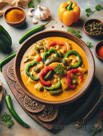 Shimla Mirch Ki Sabji | Creamy Capsicum Masala Curry